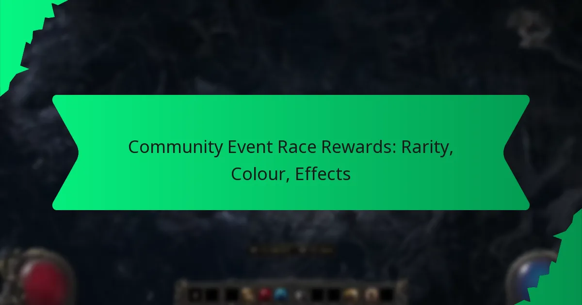 Community Event Race Rewards: Rarity, Colour, Effects