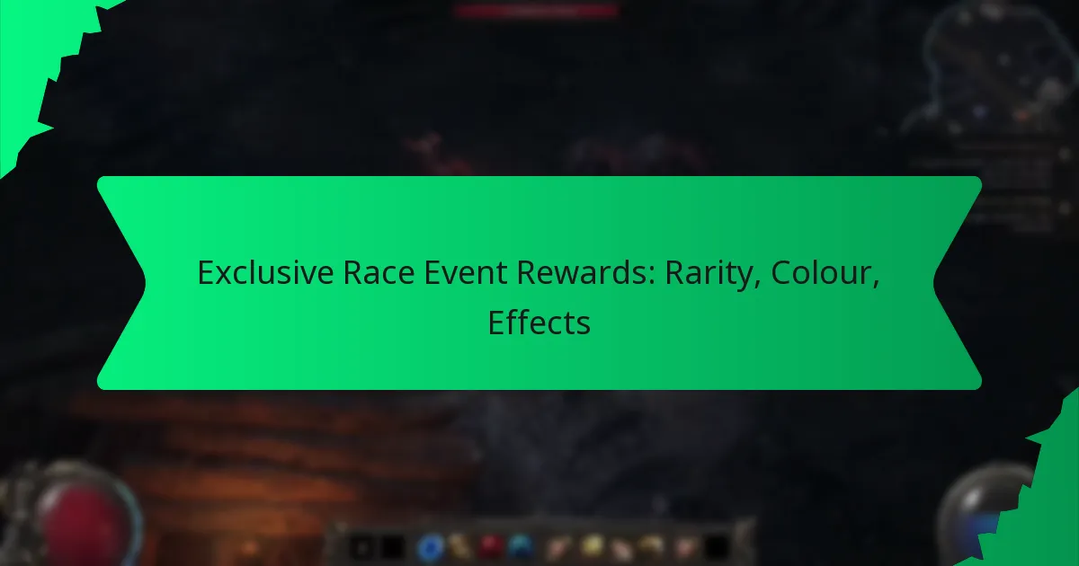 Exclusive Race Event Rewards: Rarity, Colour, Effects