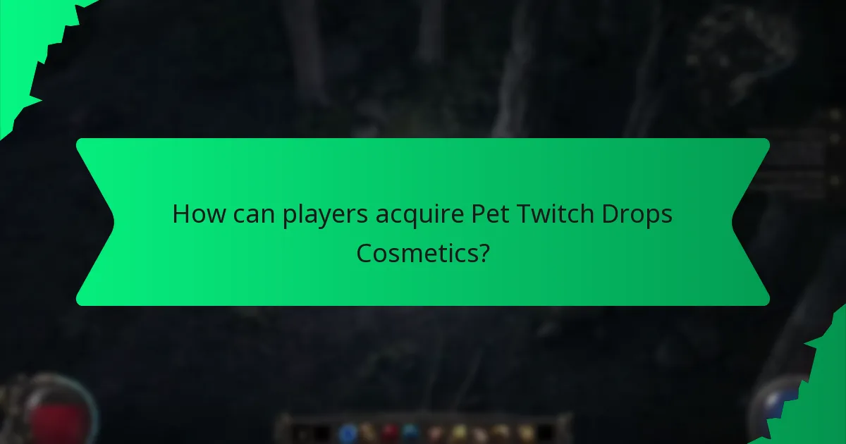 What are the rarity levels of Pet Twitch Drops Cosmetics?