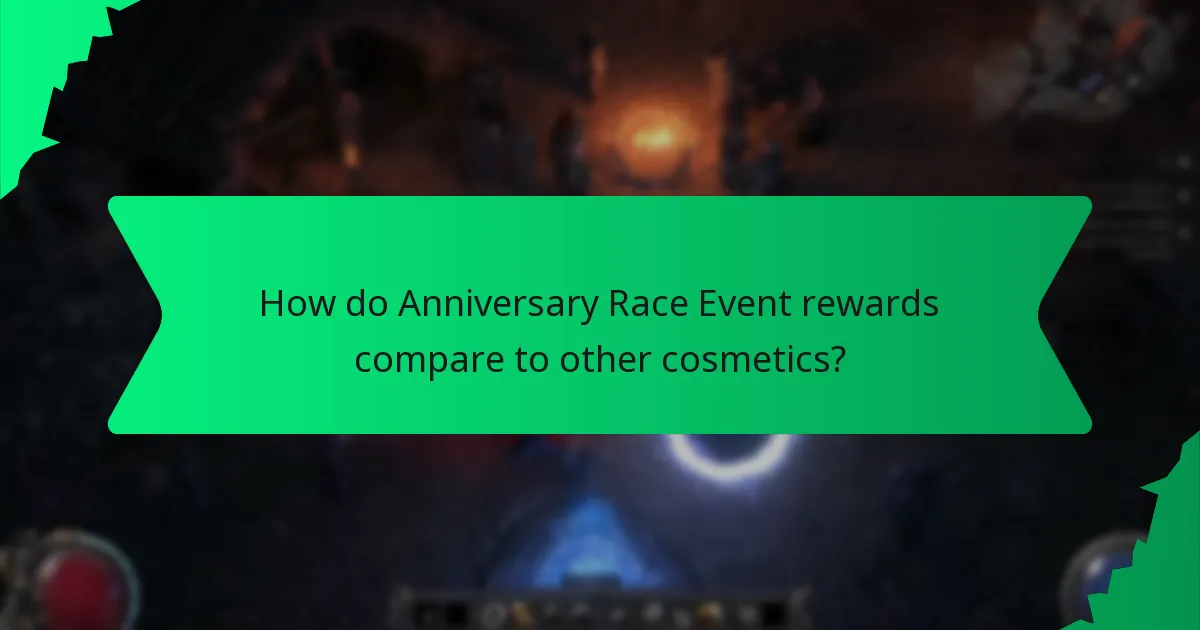 How is the rarity of Anniversary Race Event rewards determined?