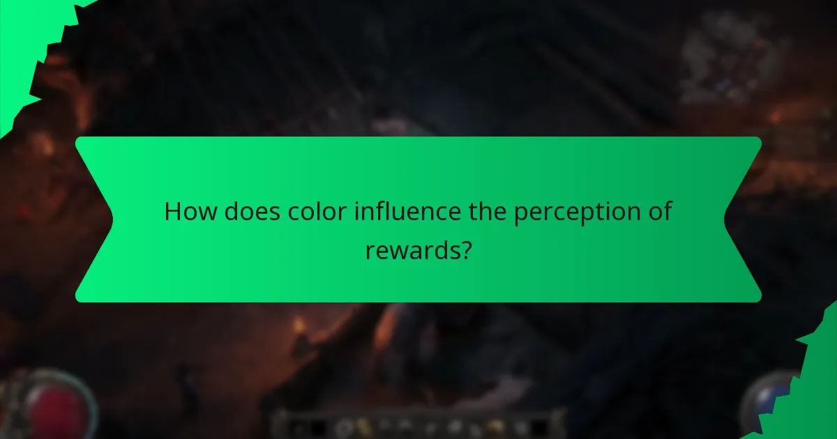 How does color influence the perception of rewards?