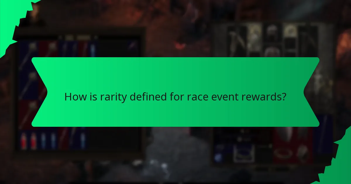 What colour schemes are used for race event rewards?