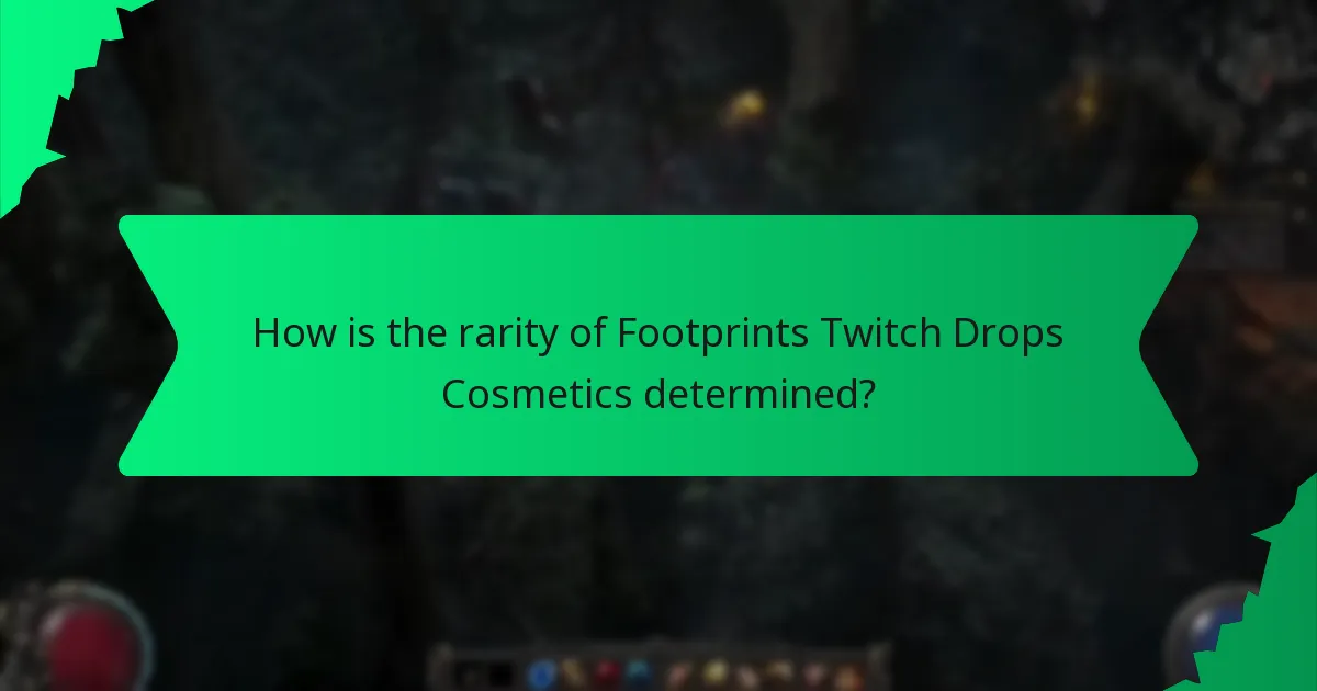 What colour options are available for Footprints Twitch Drops Cosmetics?