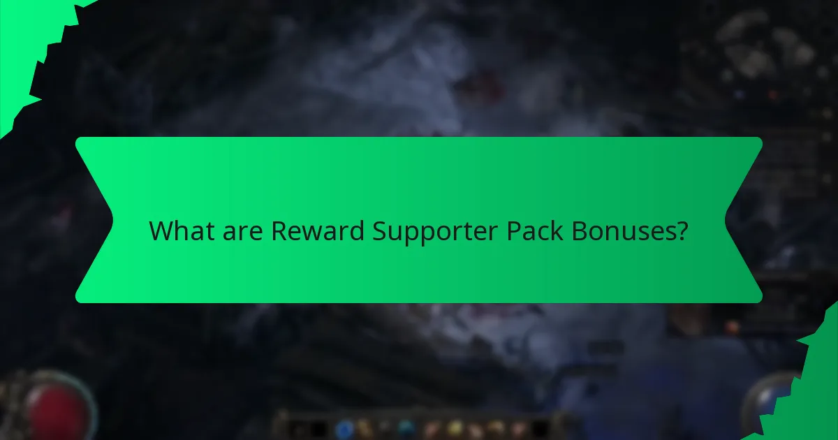What colours are associated with supporter pack bonuses?
