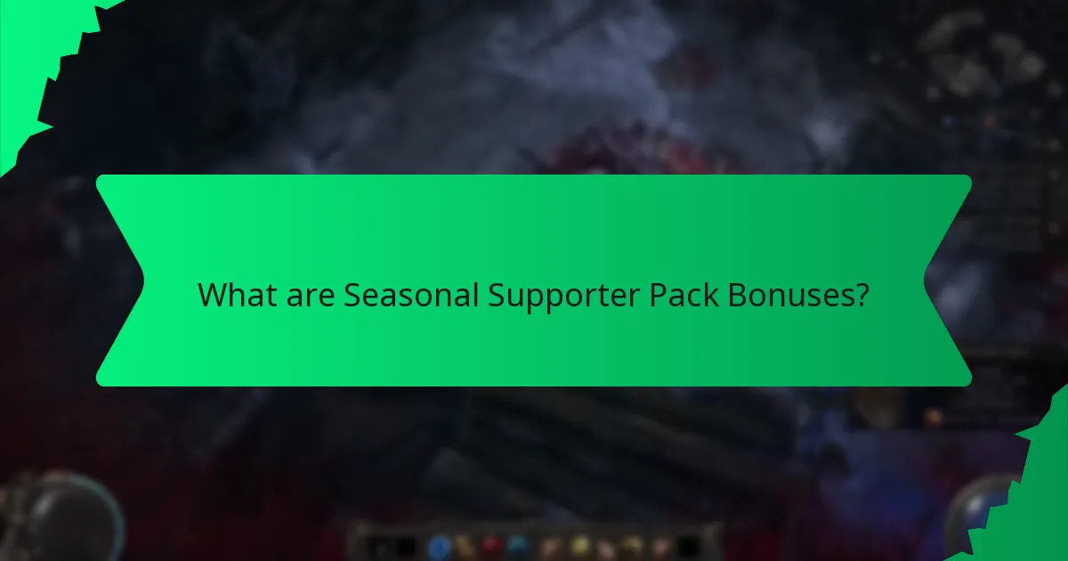 Which colors are available for seasonal supporter pack bonuses?