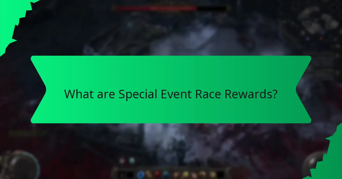 What effects do Special Event Race Rewards have?