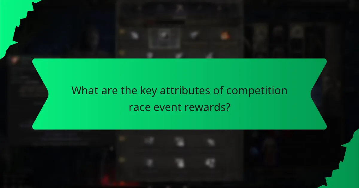 What are the effects of competition race event rewards on gameplay?