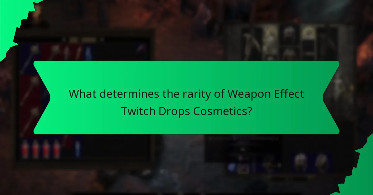 Which colours are available for Weapon Effect Twitch Drops Cosmetics?